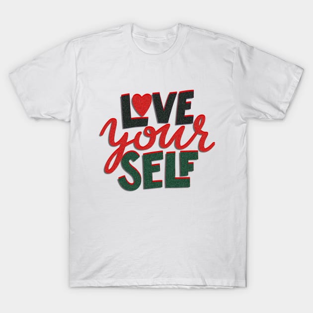 Red Heart Love Yourself: Embracing Self-Love and Compassion T-Shirt by Artistic Design